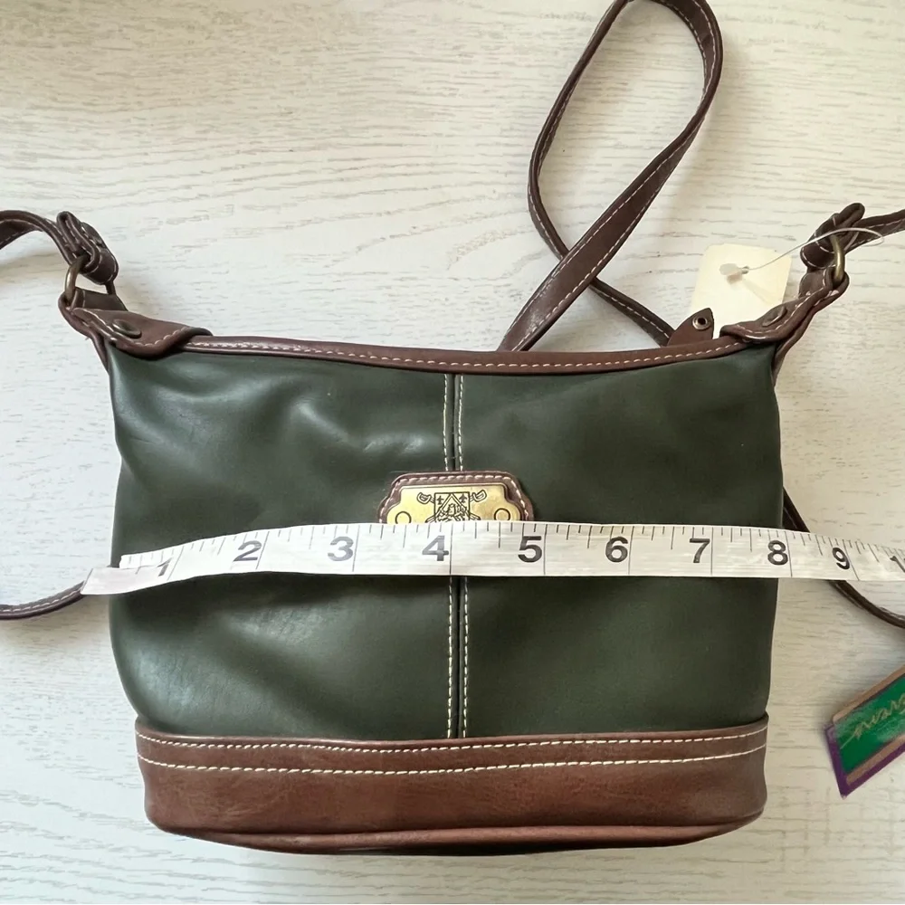 VTG Michael Stevens Y2K Small Retro Bag Crossbody Purse Green Brown Boho Grunge